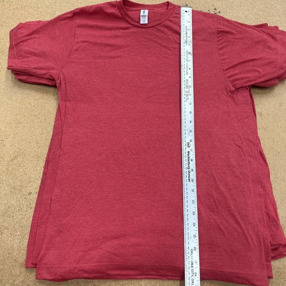 Tultex Men Short Sleeve T-Shirt 202 Blank Lot of 10 Size Medium Heather Red - Picture 4 of 5